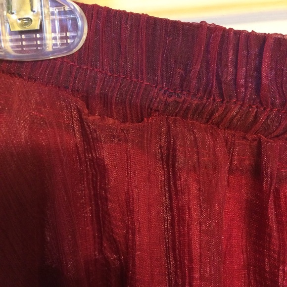 Unbranded- Chiffon-Type & Nylon Long Red Skirt - Picture 8 of 8